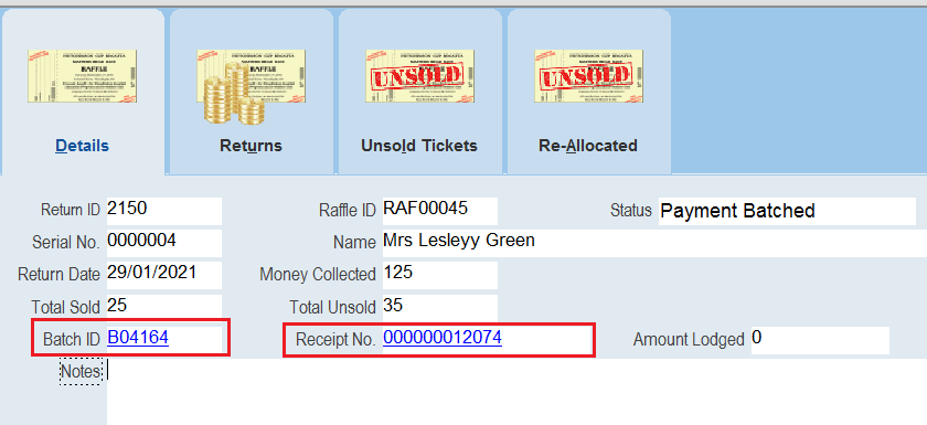 BatchIDReceiptIDBookRegister