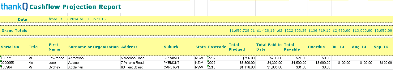 CashflowProjectionReportStyle2