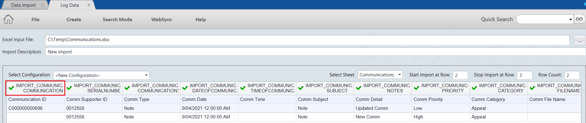CommunicationLogData