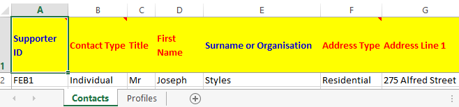 ContactSpreadsheetEDI