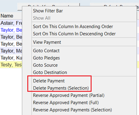 DeletePayment