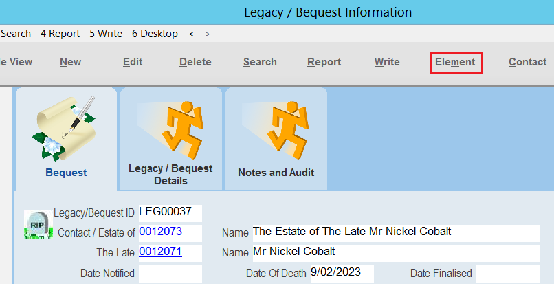 ElementSelectBequest