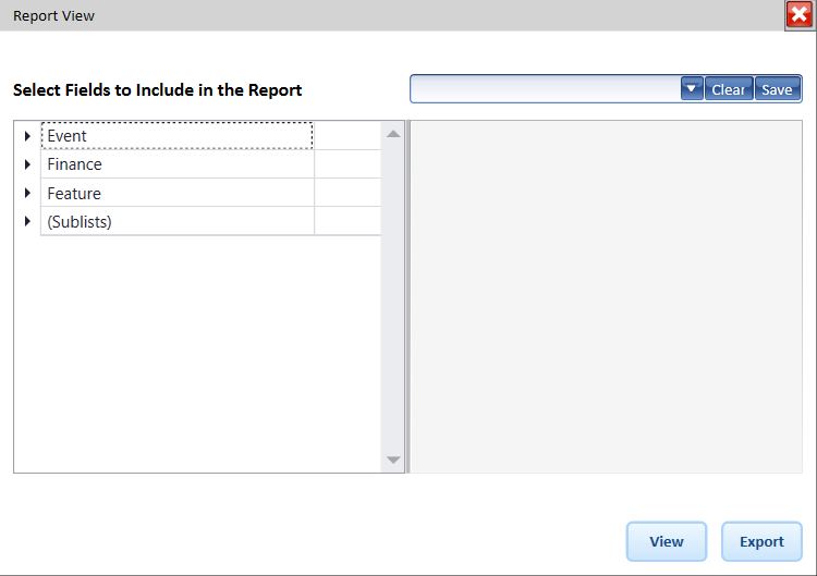 EventCreateReportSelection
