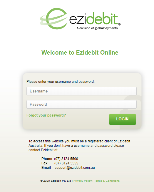 EziDebitLoginPage