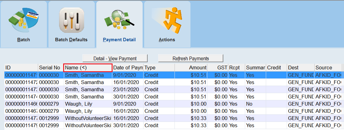 FilterAlphabeticallyPayments