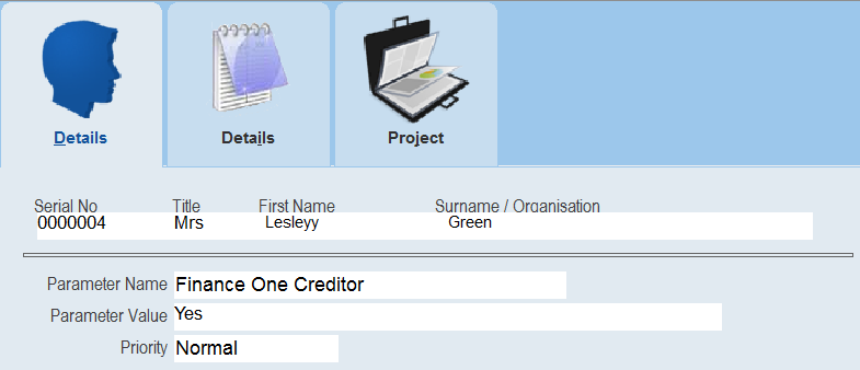 FinanceOneCreditorContact
