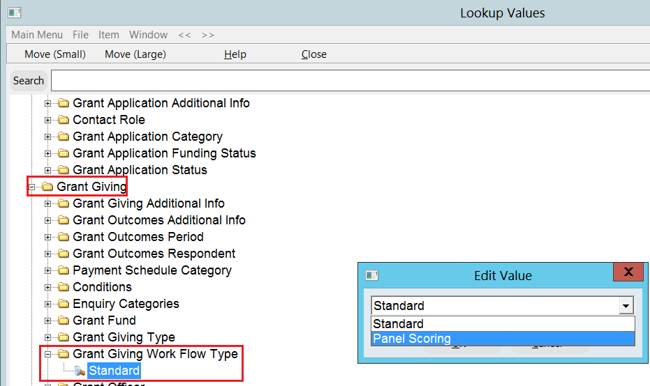 GrantGivingWorkFlowLookup