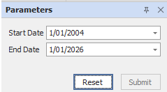 Finance Reconciliation ReportParameters