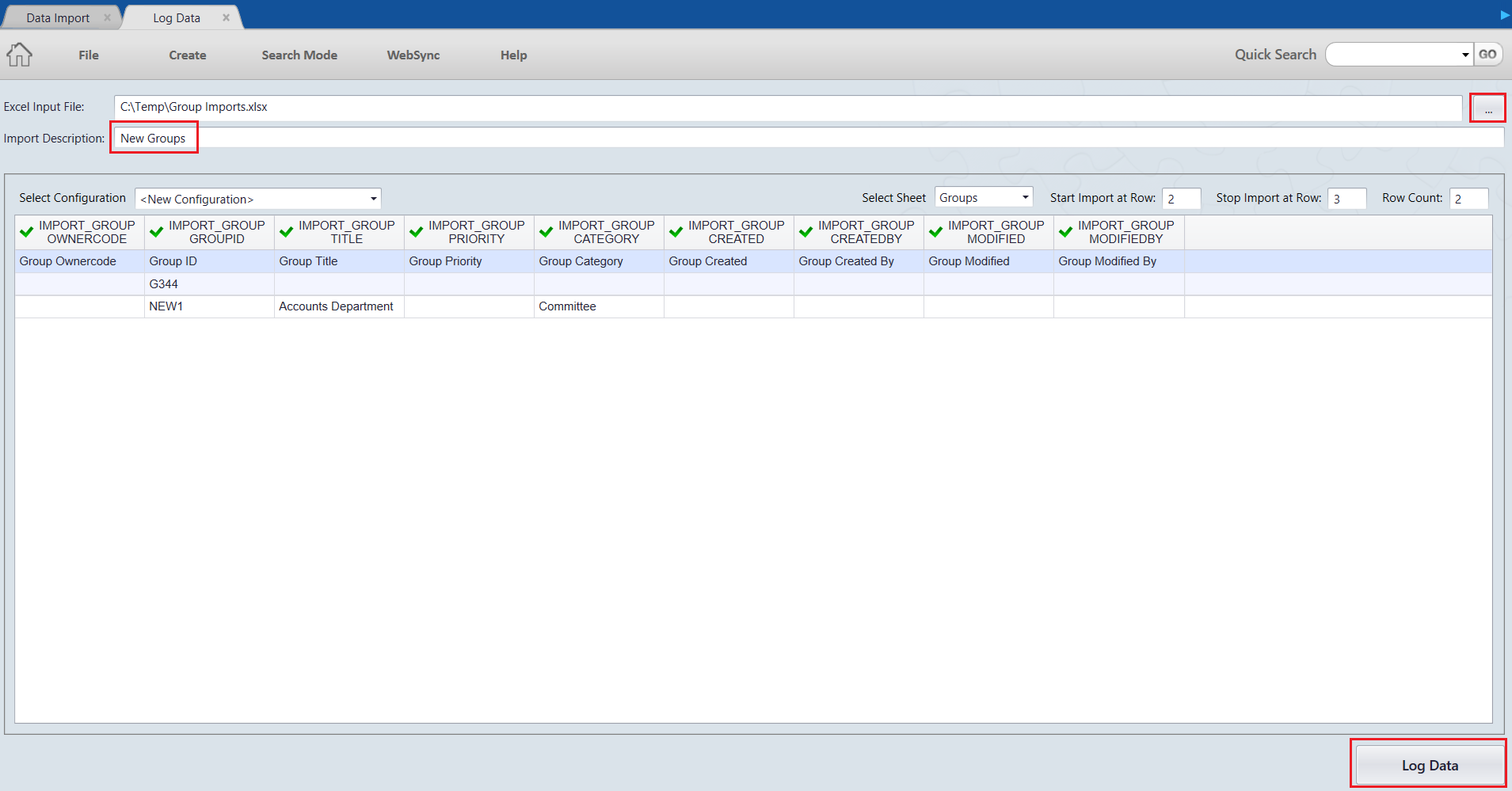 LogGroupDataEDI
