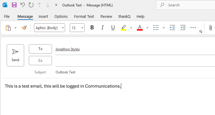 OutlookLogEmailTest