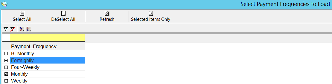 PaymentFrequencySelectLoadDuePayments