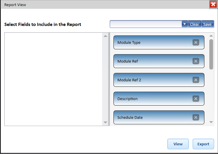 PriceScheduleReportSelection