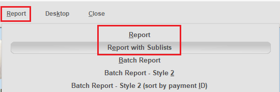 ReportBatchSublists
