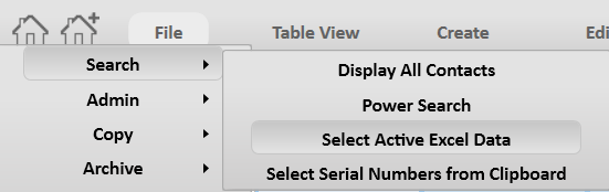 SelectActiveExcelDataOption