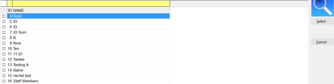 SelectDistributionLists