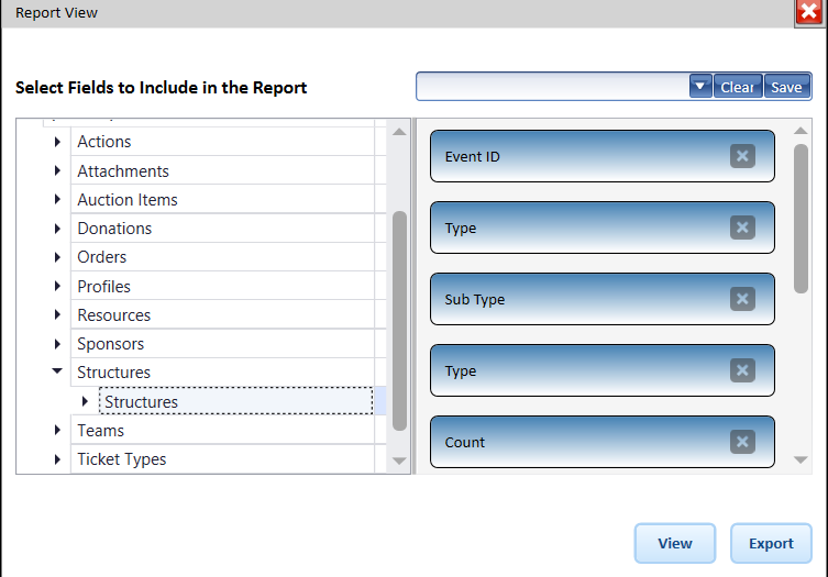 SelectedEventFieldsReport