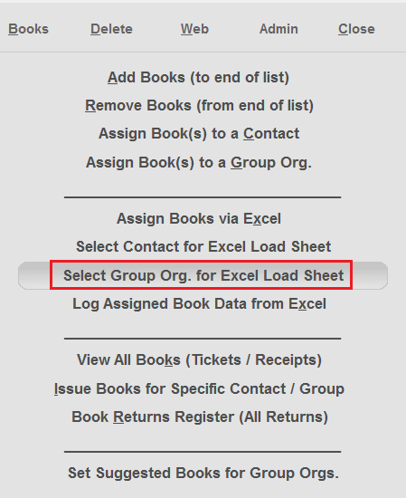 SelectGroupOrgBooks