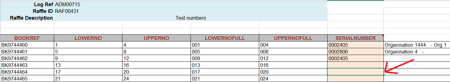 SelectSerialNumberCellExcel