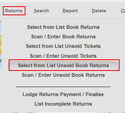 SelectUnsoldBooksOption