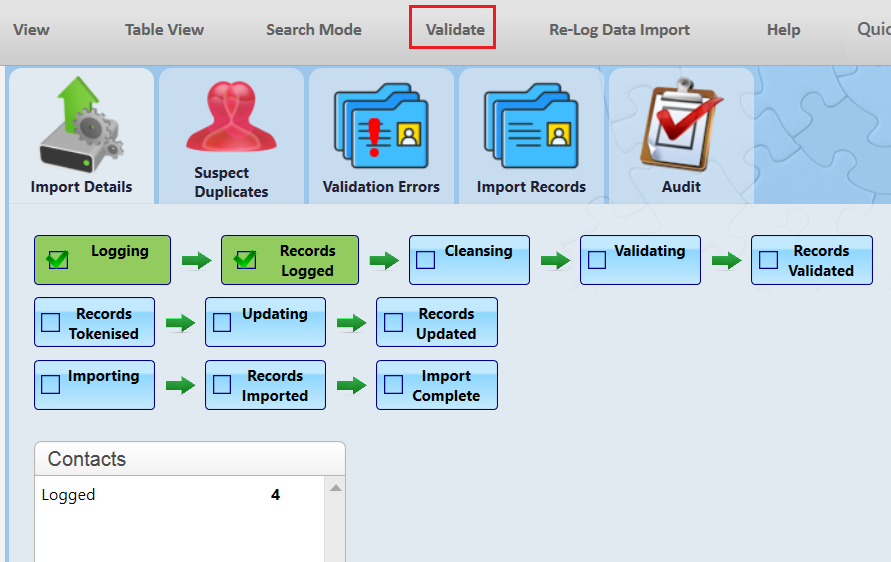 SelectValidateContacts
