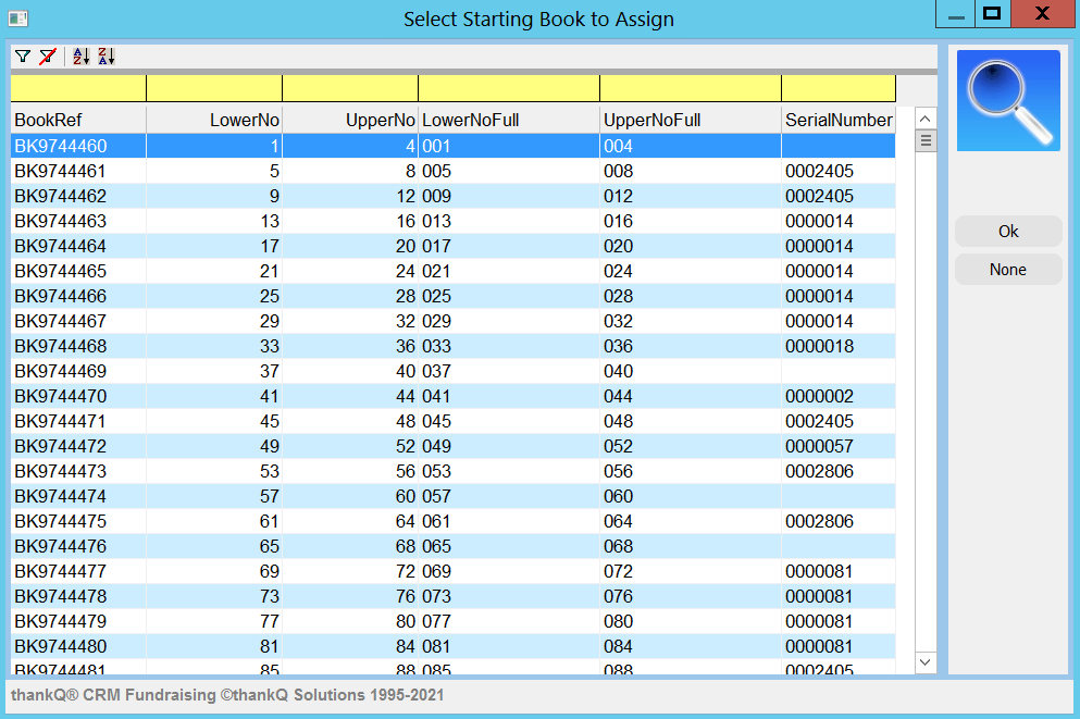 StartingBookPicklistExcel