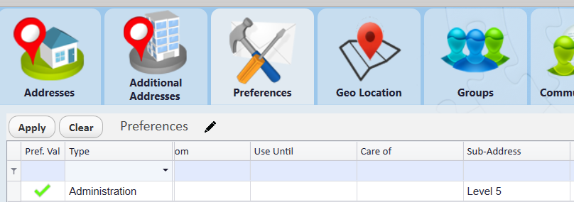 SubAddressPreferences