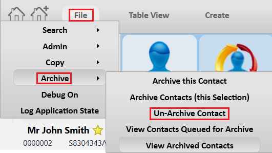 UnarchiveContact