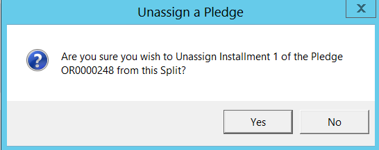 UnasignPledgeSplit