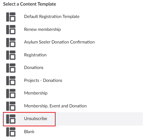 UnsubscribeSelect