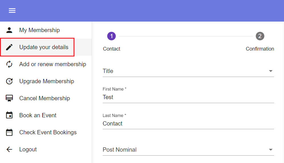 UpdateDetailsPortal