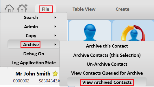 ViewArchivedContacts