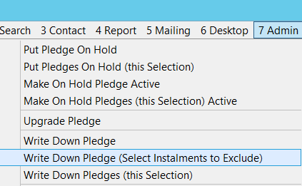 WriteDownExclusionOption