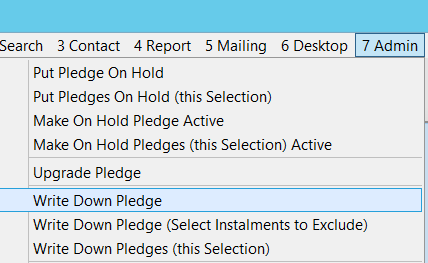 WriteDownPledgeOption
